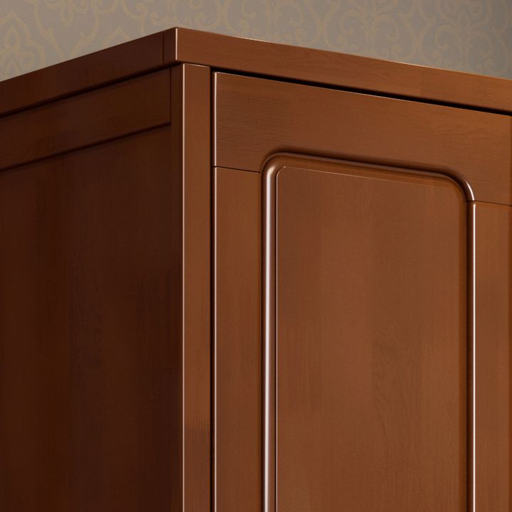 Matte Finish Rubberwood Storage Cabinet Traditional Cabinet for Home