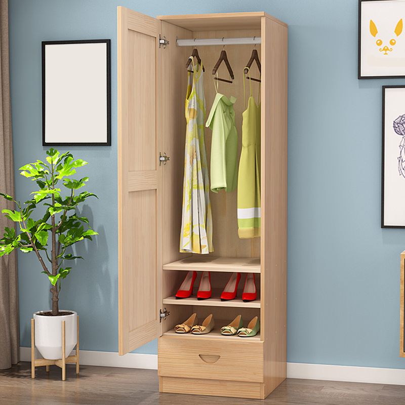 Solid Wood Kids Closet Modern Style Wardrobe Closet with Garment Rod