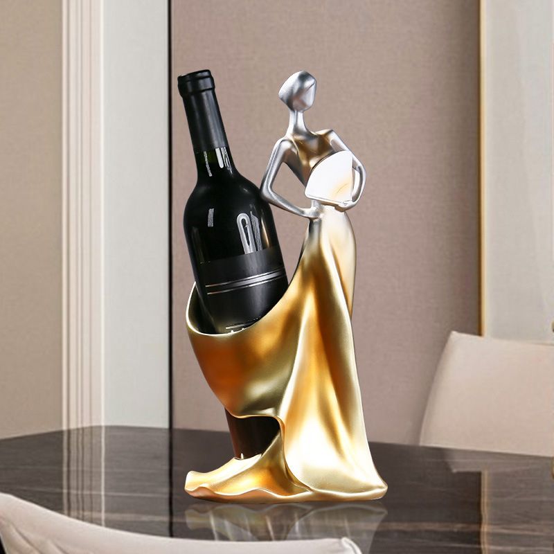 Luxury Resin Bottle Wine Rack Tabletop Wine Bottle Holder for Parlor