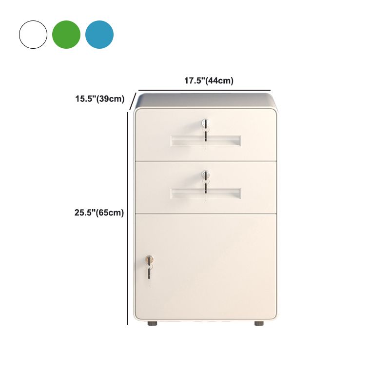 Vertical Filing Cabinet Contemporary Metal Fire-Resistant File Cabinet with Drawers