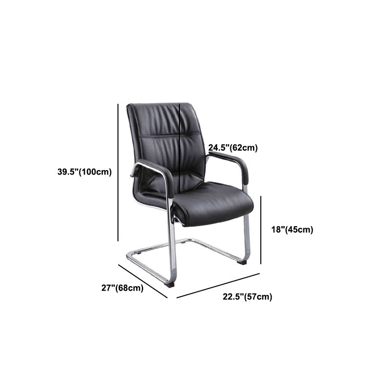 Contemporary Ergonomic Office Chair High Back No Wheels Desk Chair