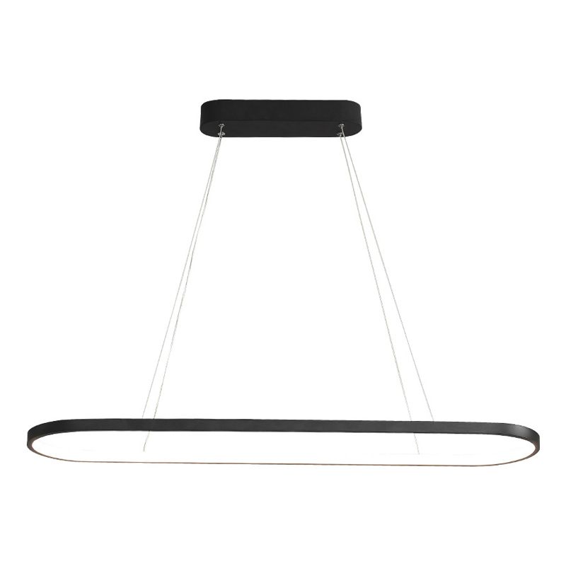 Nordique Linear Chandelier Metal Single Light Chandelier Pendant pour le salon