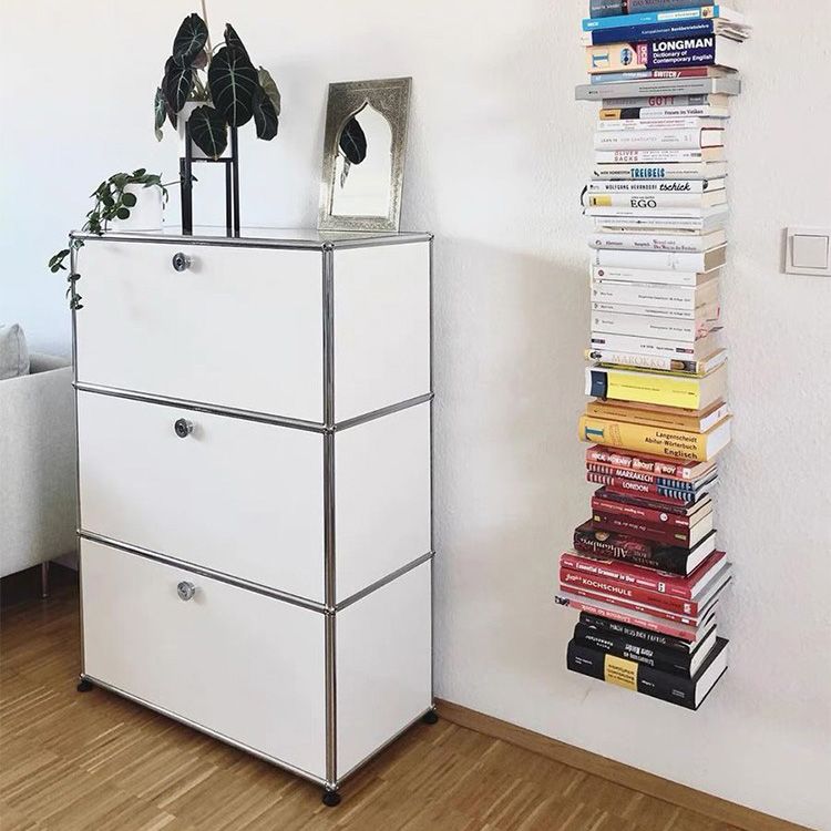 Modern Style White Sideboard Engineered Wood Sideboard for Living Room