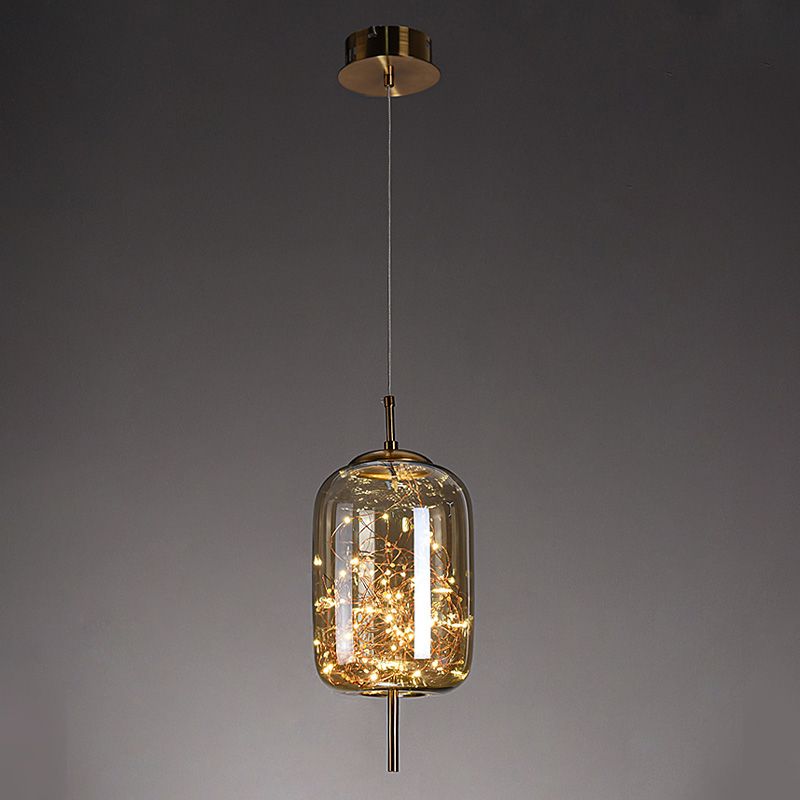 Contemporary Simplicity Farmhouse Ceiling Light with Unique Glass Shade