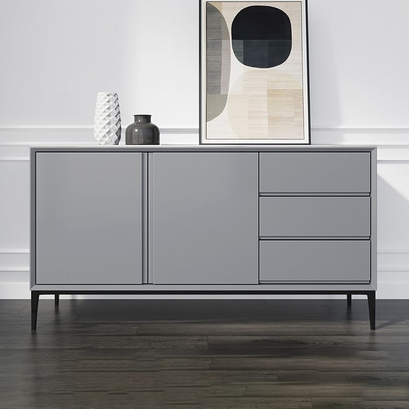 Glam Sideboard Buffet 3 Drawers and 2 Doors Cabinets Buffet Sideboard