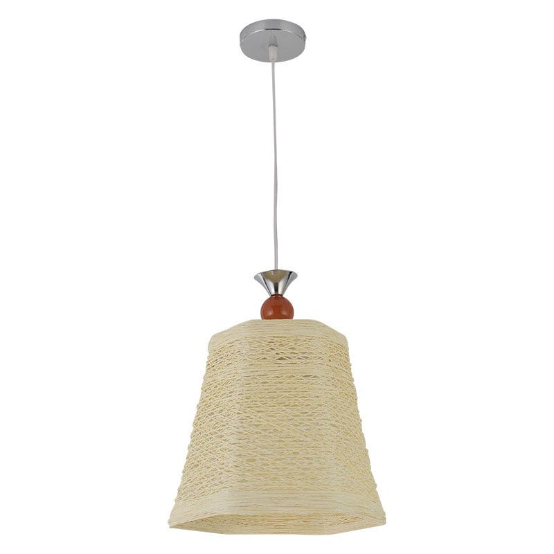 Pendentif en forme de cloche chinoise rotin fibre simple restaurant suspendu luminaire