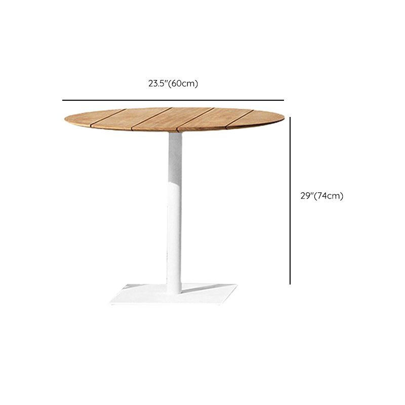 Stone/Wood Bistro Table Contemporary Round/Square Table with Metal Frame