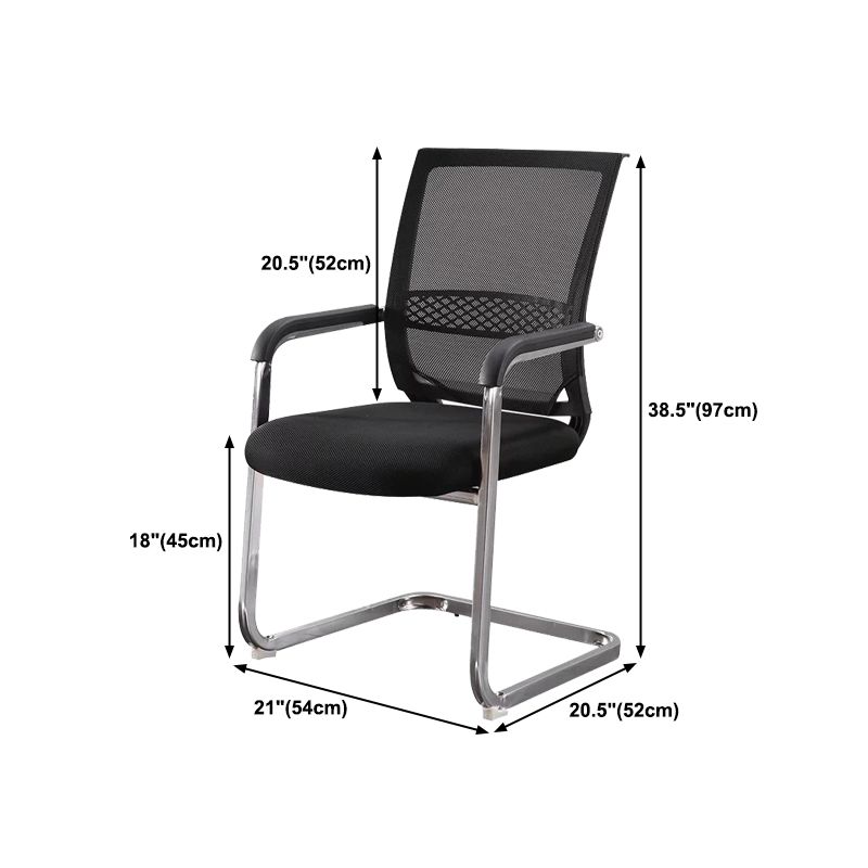 Steel Modern Fixed Arms Office Chair Lumbar Support Office Chair