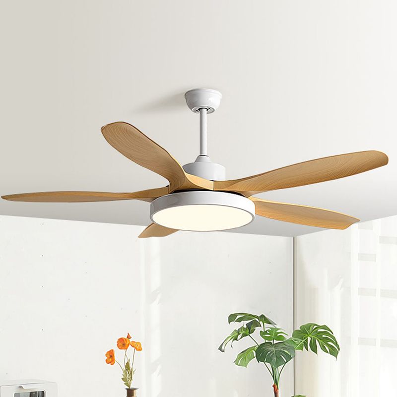 Nordic LED Ceiling Fan 5-Blade Fan Lighting with ABS for Living Room