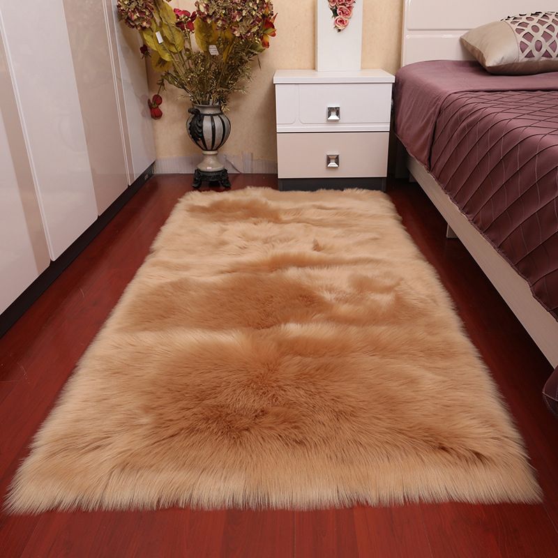 Multi Color Simple Rug Acrylic Solid Color Indoor Rug Non-Slip Backing Pet Friendly Easy Care Area Carpet for Bedroom