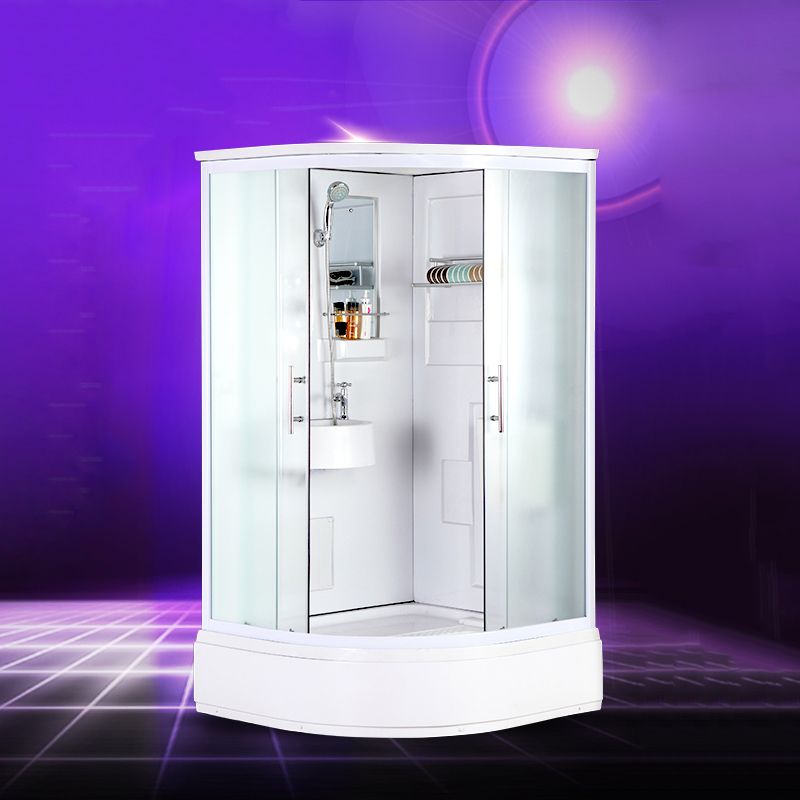 Double Sliding Shower Enclosure Clear Glass  Framed Shower Enclosure