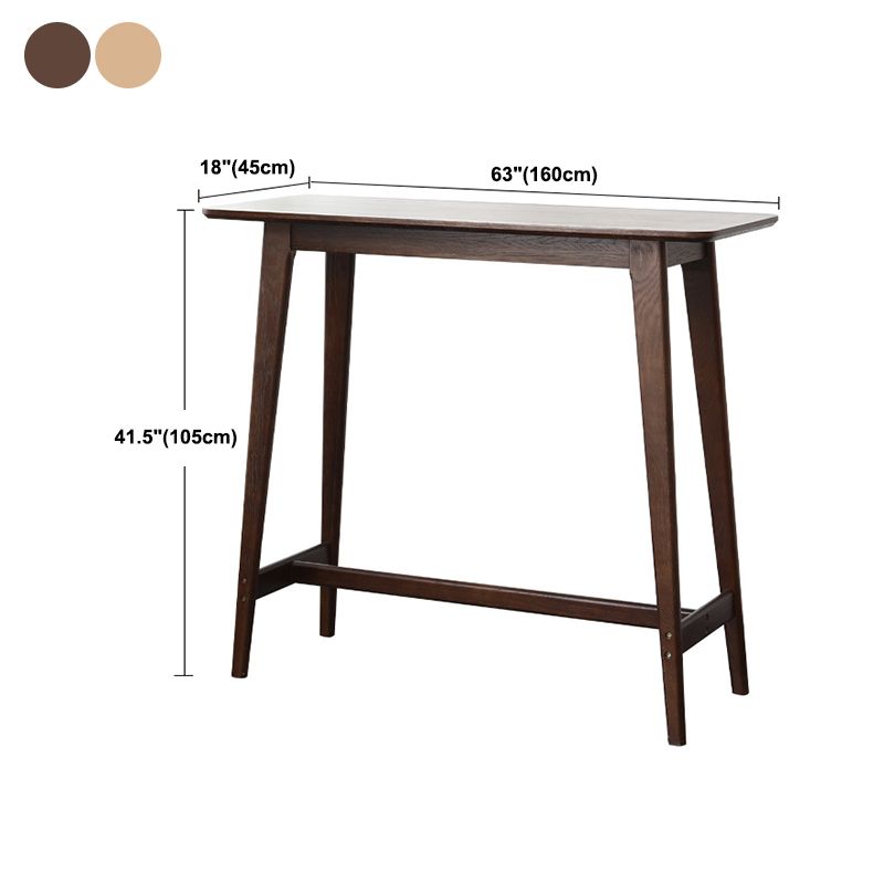 Contemporary Style Wood Bar Counter Table Rectangle Bar Counter Table for Kitchen