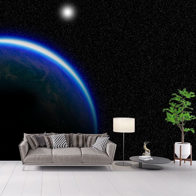 Planet Wall Mural Wallpaper Novelty Style Mildew Resistant for Decoration