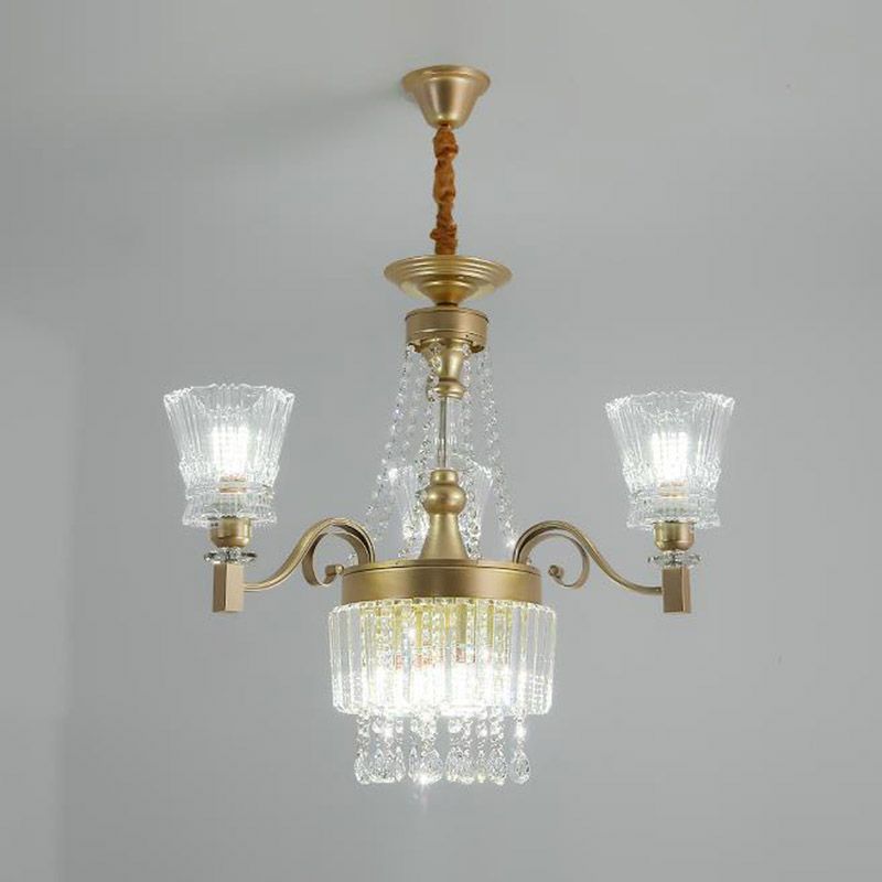 Sputnik Ceiling Chandelier Contemporary Crystal 11/13/15 Heads 37.5"/40.5"/41" Wide Satin Brass Hanging Light