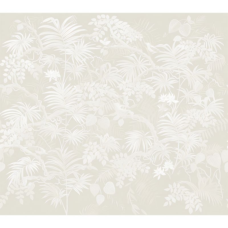 Palm Leaves Wall Paper Murals Tropical Moisture Resistant Dining Room Wall Decor, Customized Size