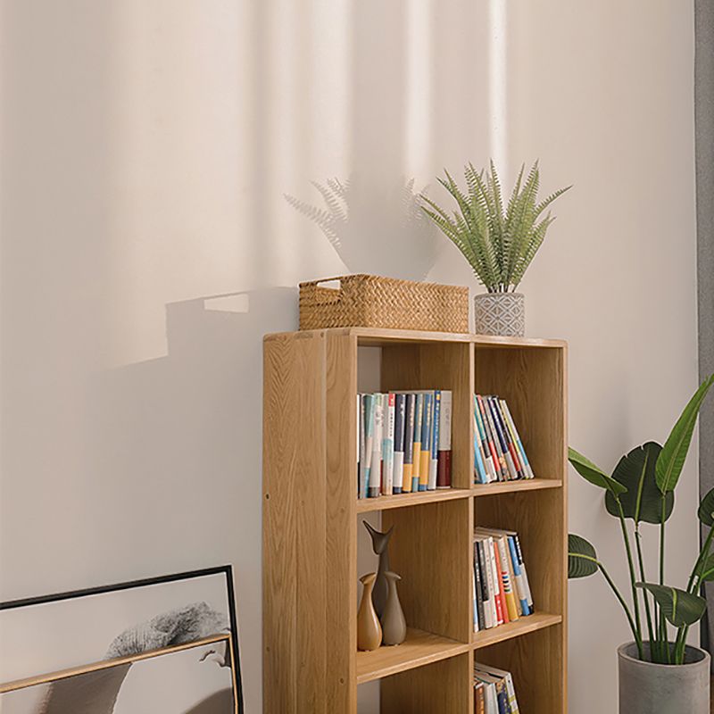 Natural Scandinavian Etagere Bookshelf White Oak Open Bookcase