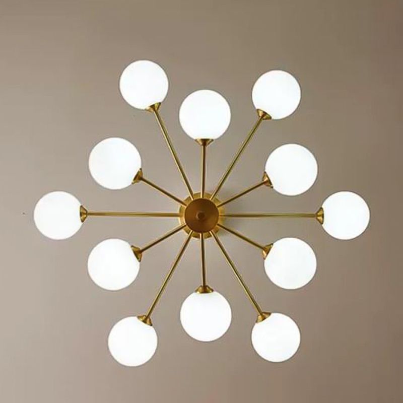 Contemporary Geometric Chandelier Lights Glass Chandelier Lighting Fixtures in Gold