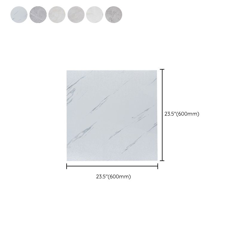 Modern Vinyl Tile Plastic Peel and Stick Marble Look Fade Resistant Tile Flooring