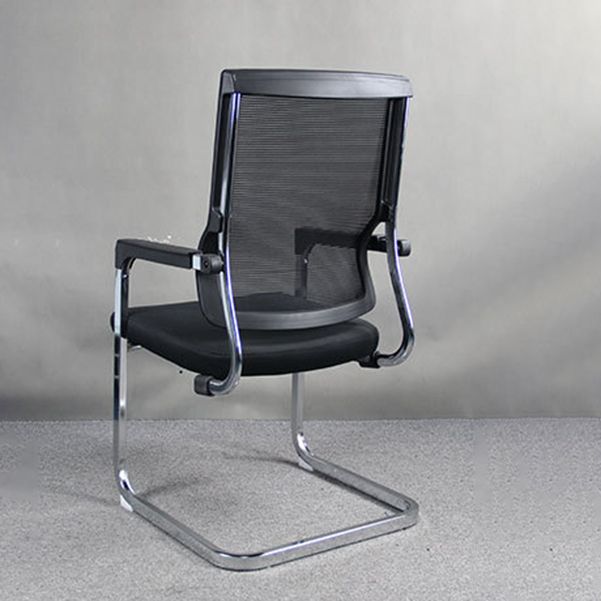 Modern Fixed Arms Office Chair Breathable AirGrid No Wheels Desk Chair