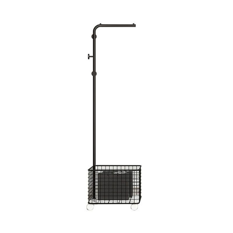 Luxurious Metal Coat Rack Basket Storage Detail Coat Rack with Coat Hooks