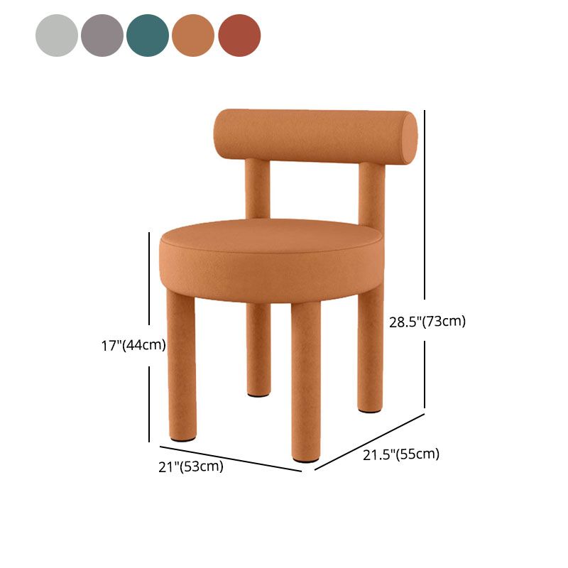 Minimalist Style Fabric Dining Chairs for Home Open Back Side Chair