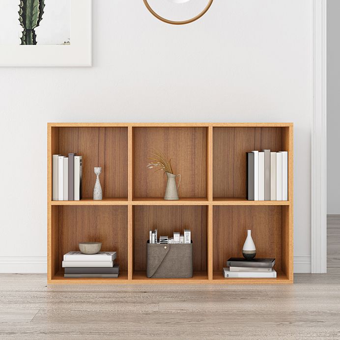 Closed Back Bookshelf Contemporary Style  Bookcase for Office Home Study Room