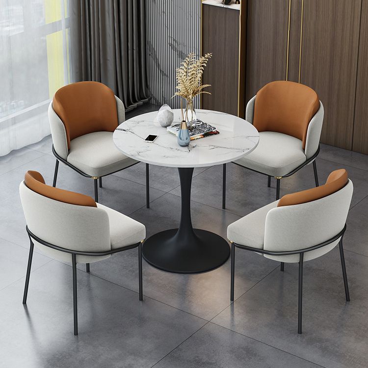 Contemporary 1/2/3/4/5 Pieces Dining Set Sintered Stone Dining Table for Kitchen