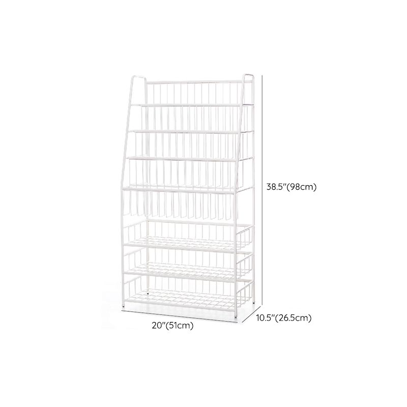 Contemporary Metal Book Display Closed Back Freestanding Bookcase