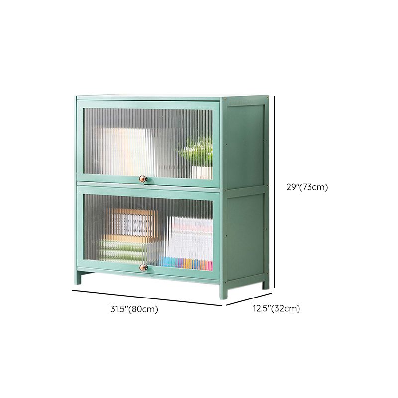 Rectangular Green Cabinet, Modern Standard Accent Cabinet in Green