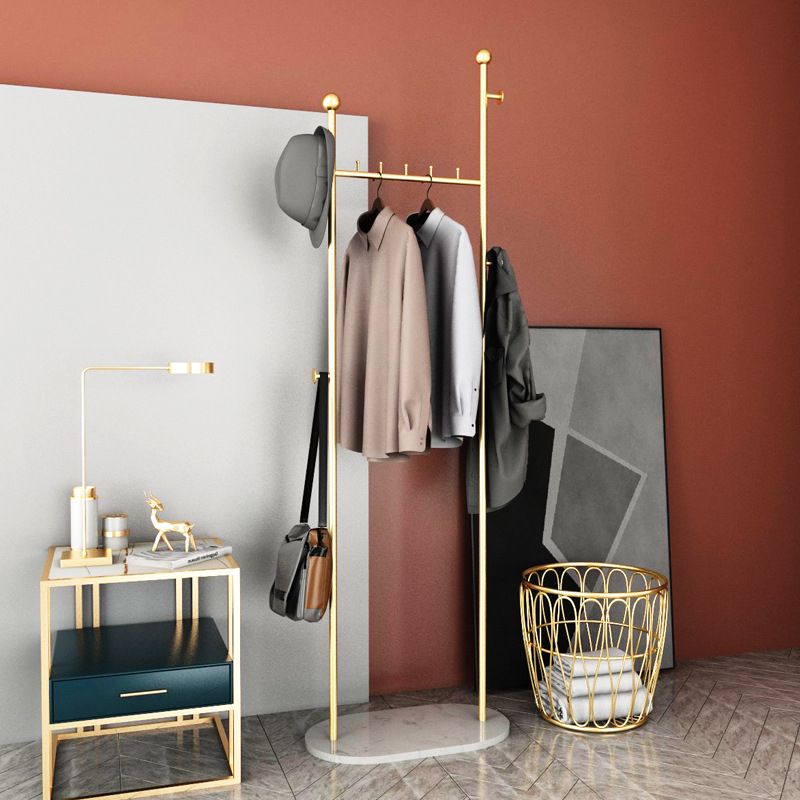 Modern Metal Coat Rack Hooks Entryway Free Standing Coat Hanger