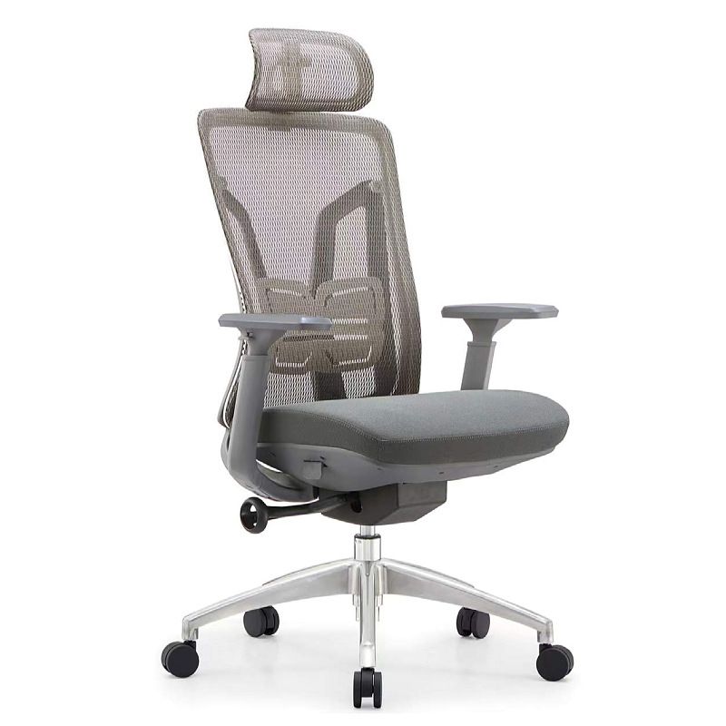 Modern Desk Chair Mesh Office Chair High-Back Chair in Gray/Black