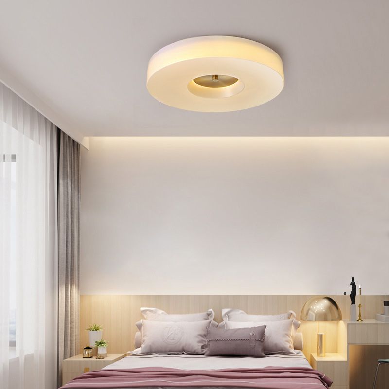 Contemporary Ceiling Lighting Gold Flush Mount Fixture with Acrylic for Bedroom