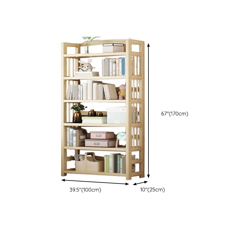 Modern Solid Wood Standard Bookcase Freestanding Kids Standard Bookcase