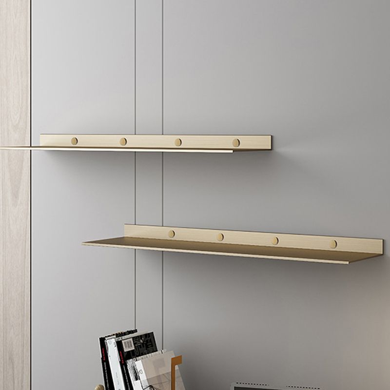 Modern Closed Back Bookcase Metal Wall Mounted Shelf for Home Office