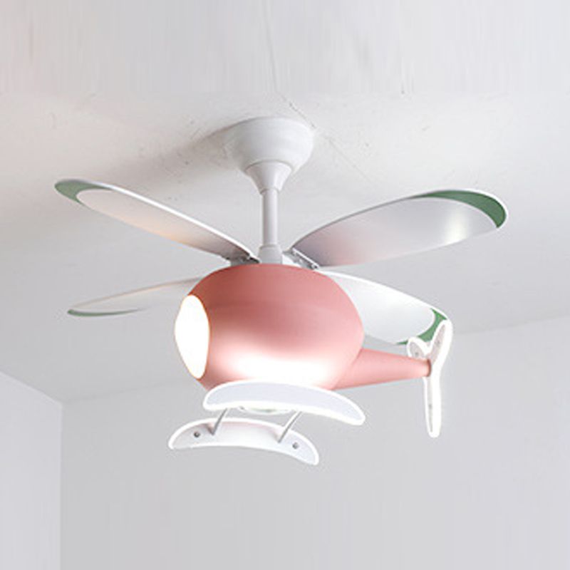 Kids Style Ceiling Fan Lighting Metal 4 Light Ceiling Fan Lamp for Restaurant