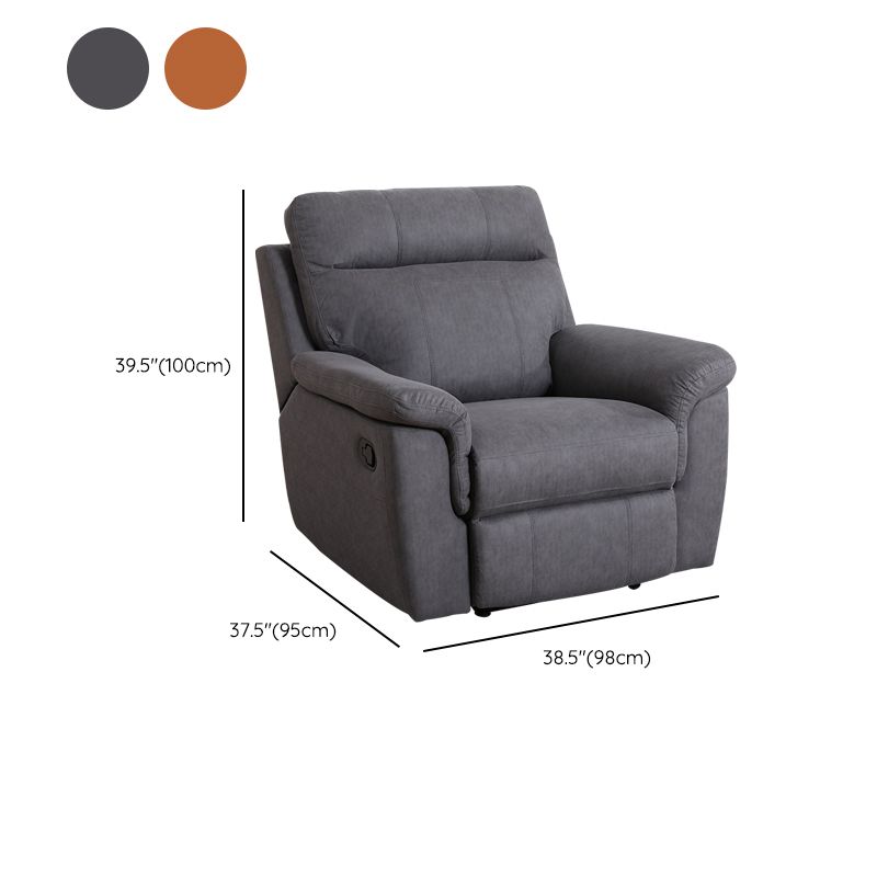 Contemporary Home Theater Recliner No Motion Manual-Push Botton Indoor