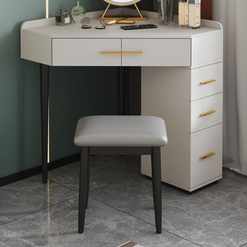 Contemporary Wooden Make-up Vanity With Drawer in Grey for Bedroom