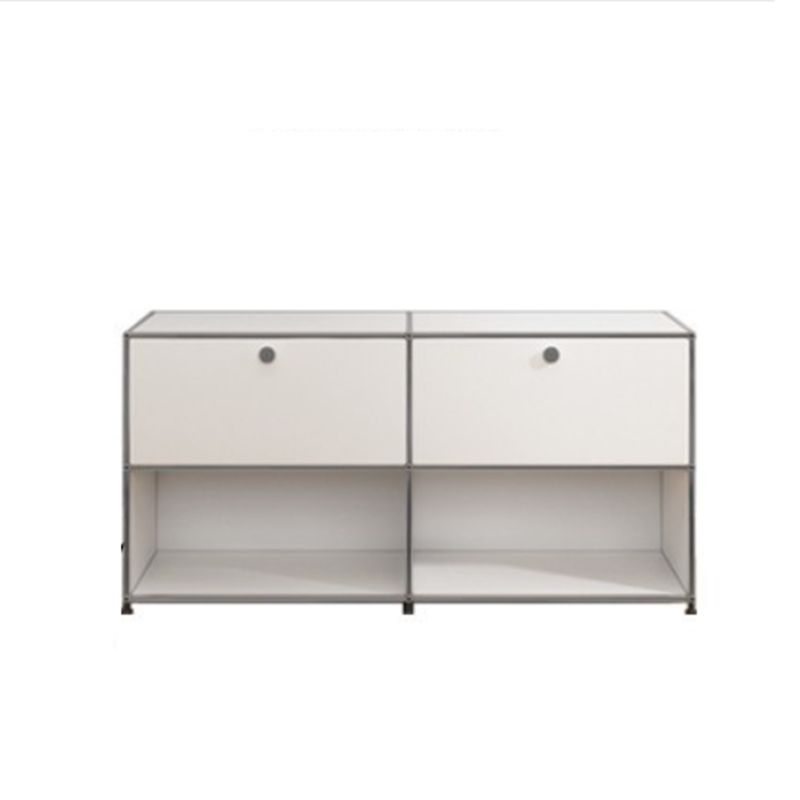 White Colour Metal Sideboard Modern Style Dining Sideboard for Living Room