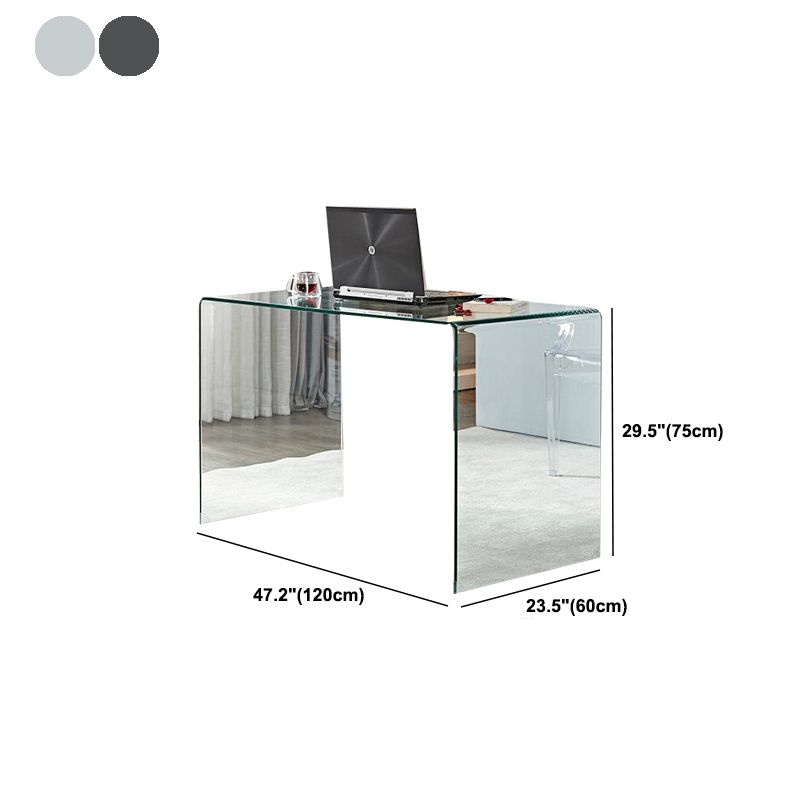 30"H Contemporary Office Desk Acrylic Rectangular Writing Desk