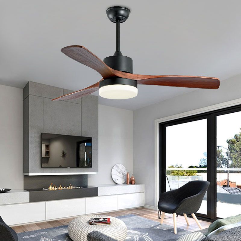 Nordic Wooden Ceiling Fan Light Fixture Simple Ceiling Lamp for Bedroom