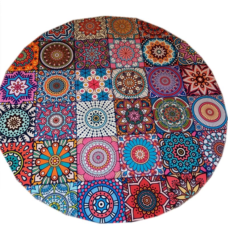 Chic Multi Color Persian Rug Polyester Flower Carpet Alfombra lavable Rug para mascotas para mascotas para el hogar para el hogar