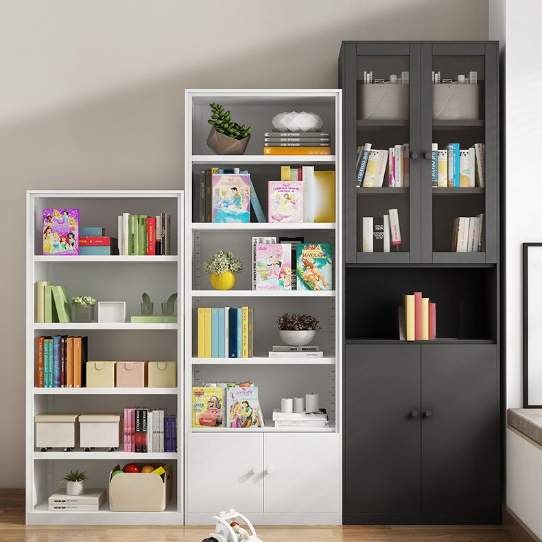 Closed Back Bookshelf Contemporary Style Bookcase for Study Room Office