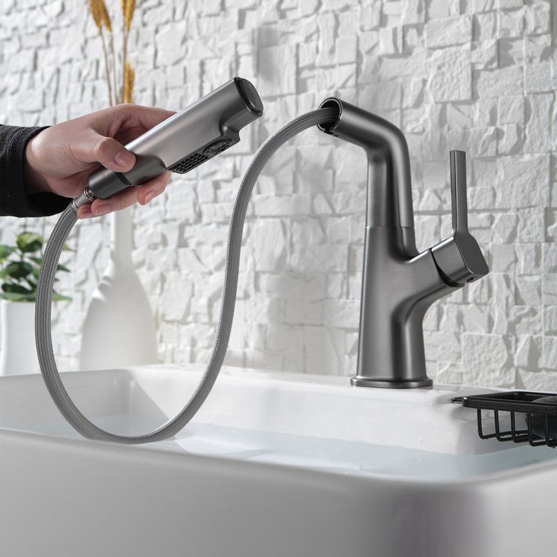 1 Handles Contemporary Vessel Sink Faucet 1 Hole Faucet for Bathroom