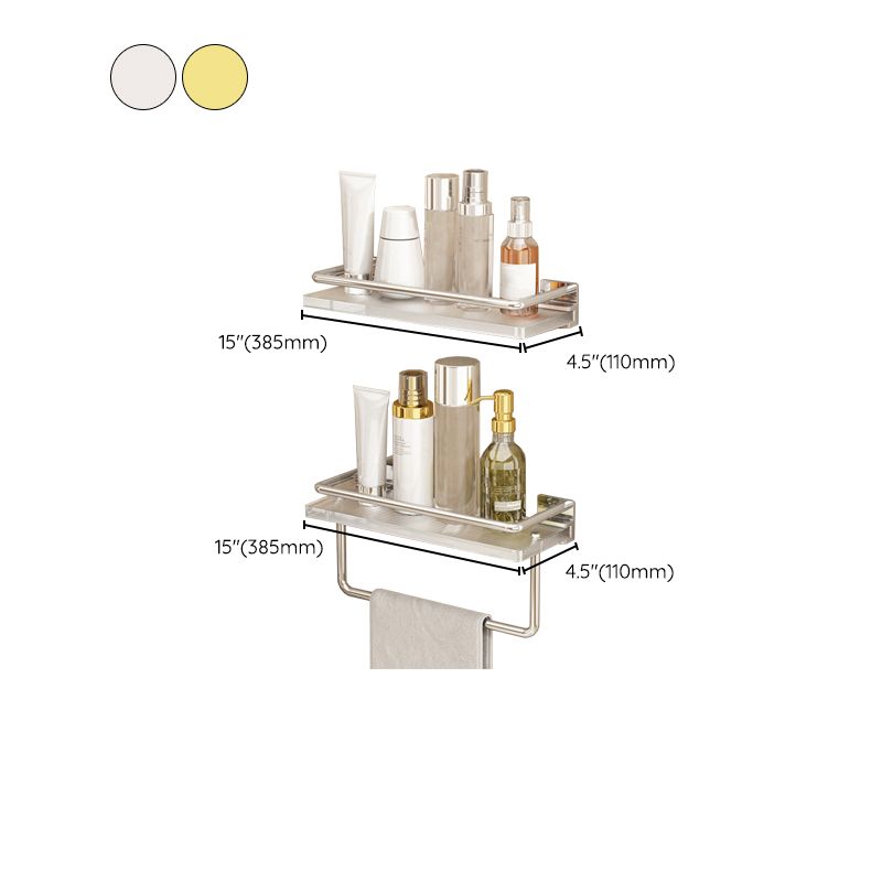 Modern Silver/Gold Bathroom Hardware Set Bath Shelf Bathroom Set