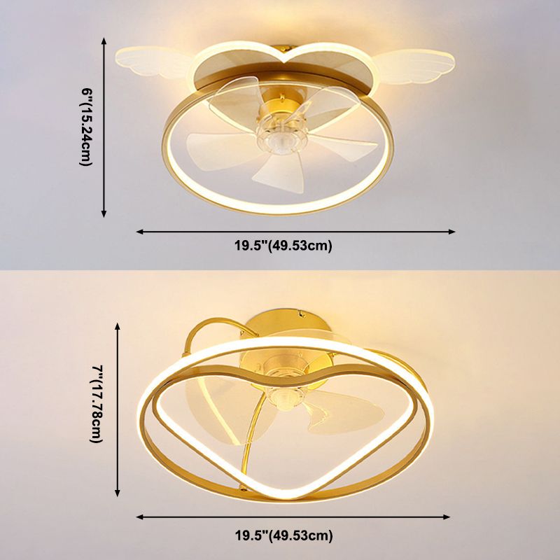 Cartoon Love Heart LED LED LIGHT LIGHT ACRILICA ACRILICA SEMI SEMI FLUSTO APPLICATO DEL MOTORE CON ANELLO DI METALE