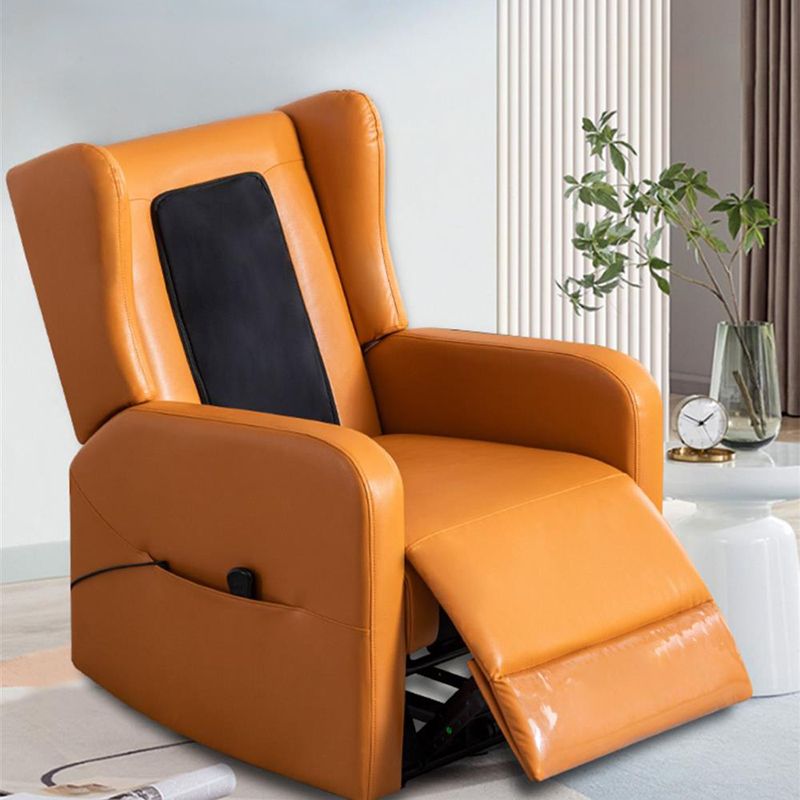 Contemporary Faux Leather Club Chair Recliner Massage Home Theater Recliner