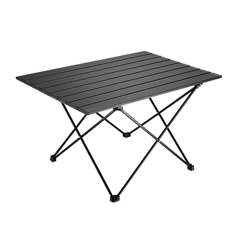 Black Rectangle Removable Camping Table Contemporary Aluminum Camping Table