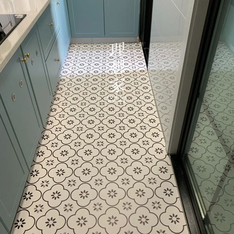 Square Ceramic Matte Straight Edge Singular Tile Moroccan Bathroom Floor