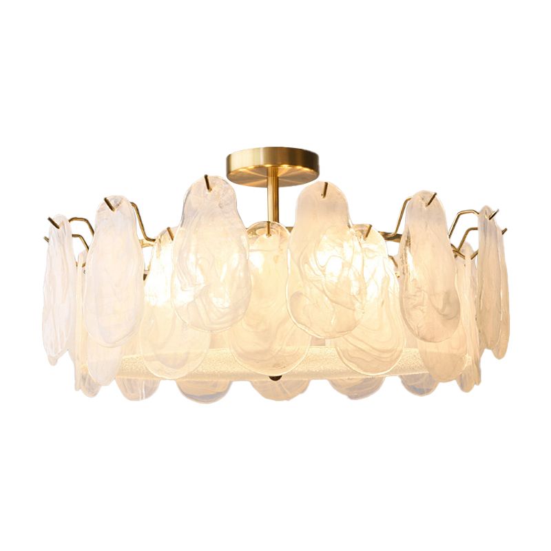 Creative Glass Ceiling Light Household Flush Mount Light Fixture for Bedroom