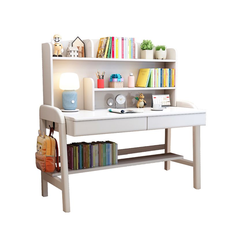 Light Children's Desk Adjustable Study Desk with Storage Shelves